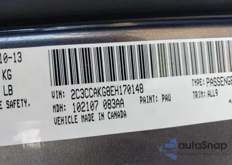 2014 Chrysler 300C Awd из США, поврежденный, VIN 2C3CCAKG8EH170148